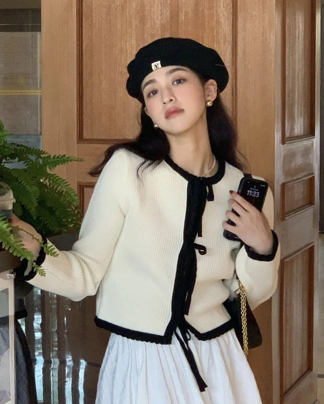 老钱风穿搭的颜色,小香风老钱灰色