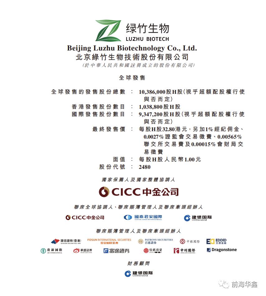 绿竹生物赴港上市,绿竹生物在港交所上市