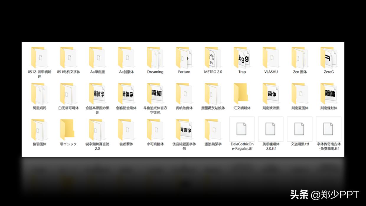 免费的字体库ppt,免费商业字体软件