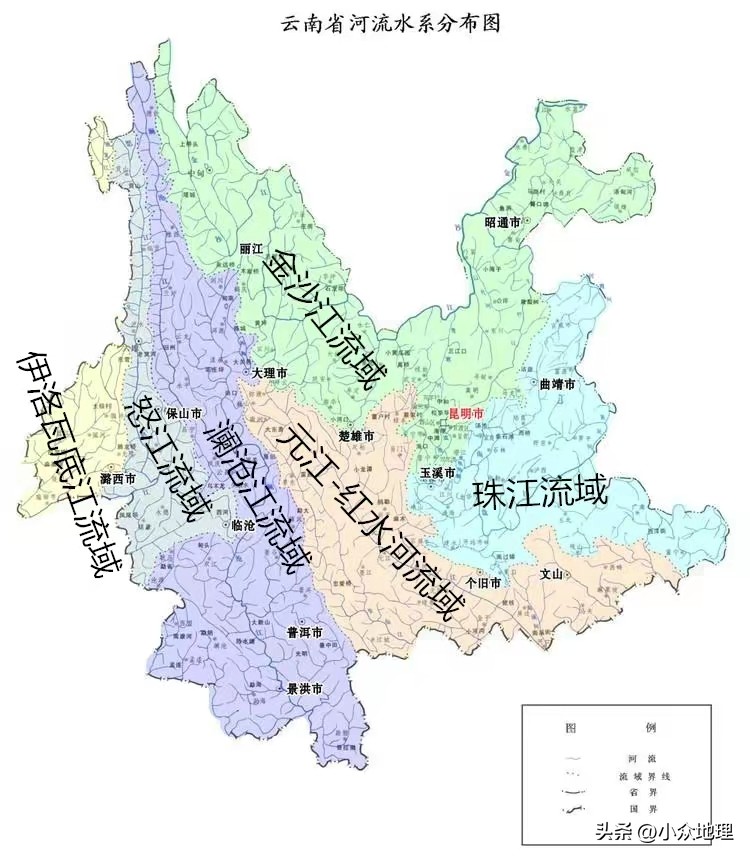 印度洋和北冰洋水系,云南印度洋水系