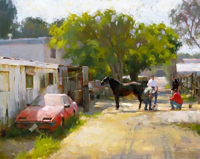 美国画家delbertgish油画作品欣赏,美国现代印象派女画家