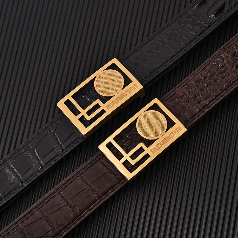奢华大气鳄鱼腰带,鳄鱼皮腰带男款奢侈品牌