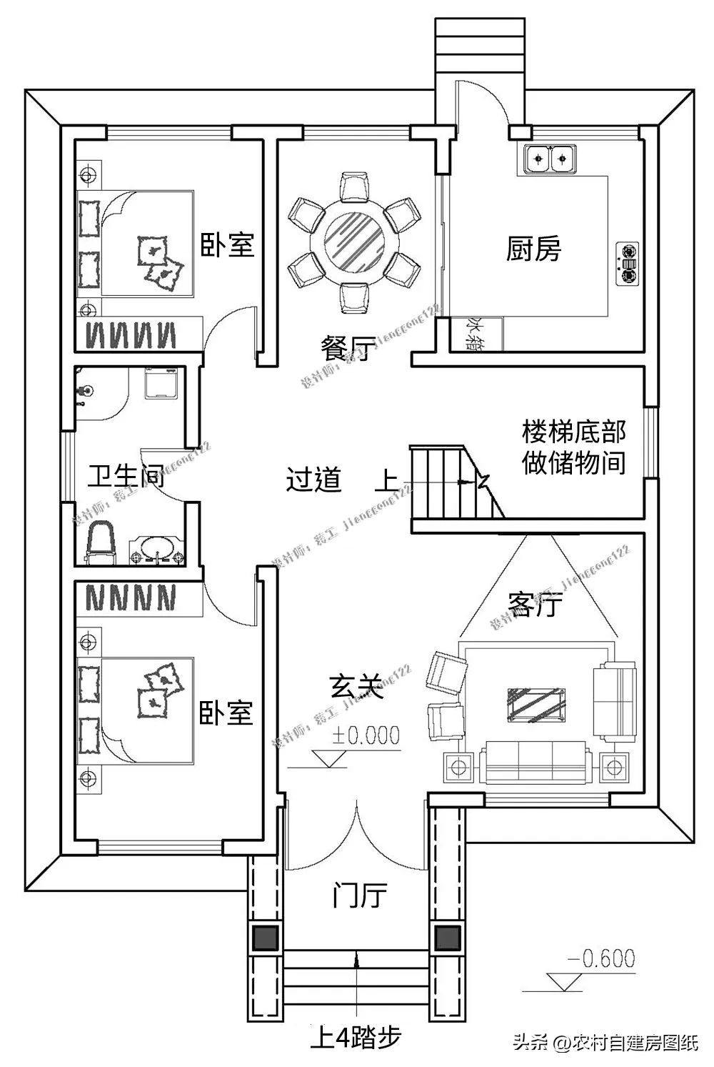 双拼三层别墅占地共120平图片大全,小户型三层半别墅图片大全最新款
