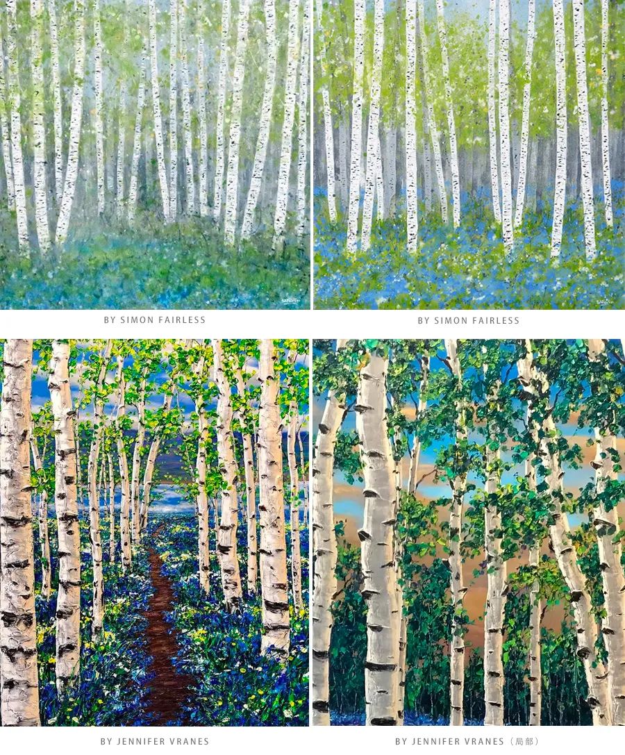 好看的森林儿童水粉画,水粉画教程儿童风景