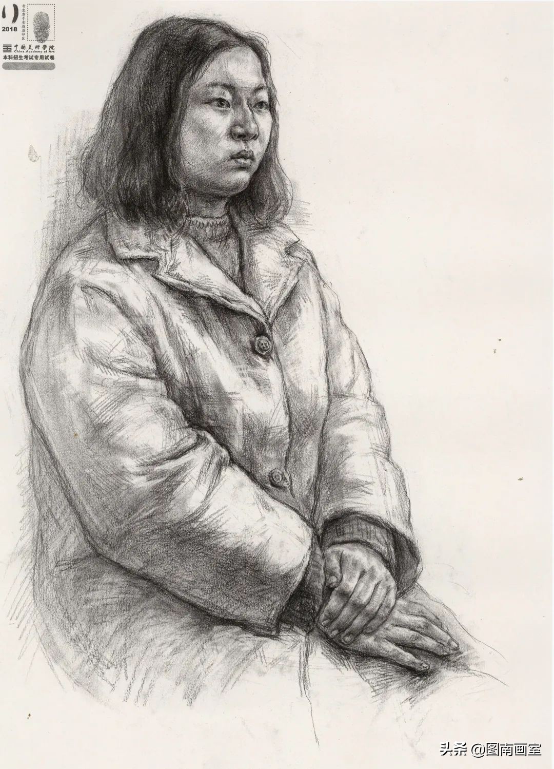 中国美术学院素描头像高分作品,全国素描高分作品