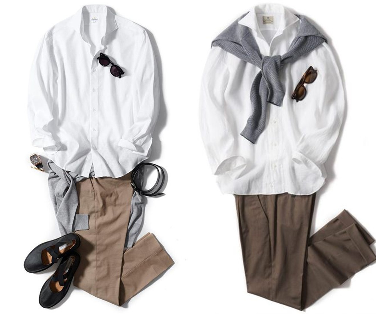 会穿衣服的男人,男士一条西裤的多种穿搭