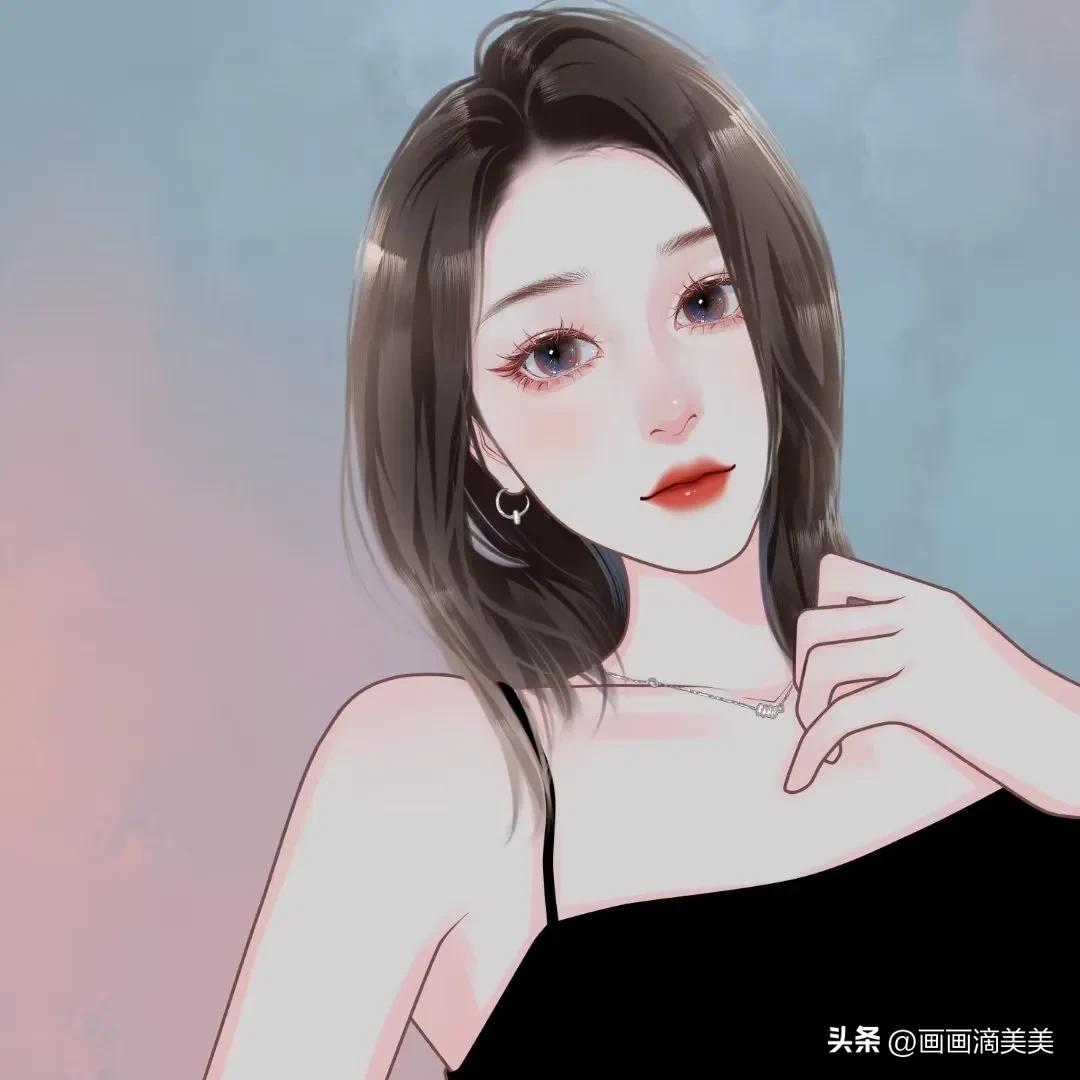 最新女生手绘头像高级质感,高颜值手绘头像女生复古