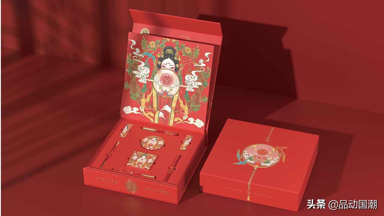 国潮美妆8件套,国潮风尚彩妆套7件套