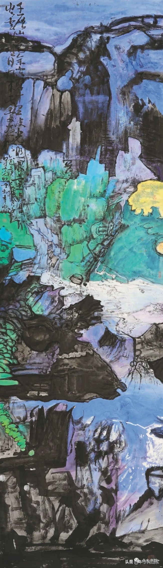 山东籍画家孙博文巨幅水墨画,极端的画家