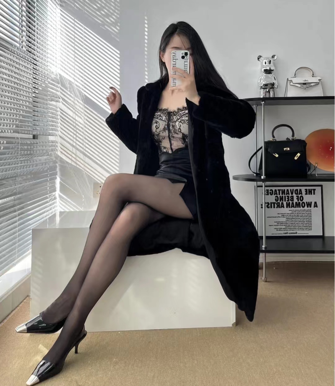 呢子大衣配高跟鞋的穿搭高级感,韩剧女主穿搭秋冬大衣搭配高跟鞋