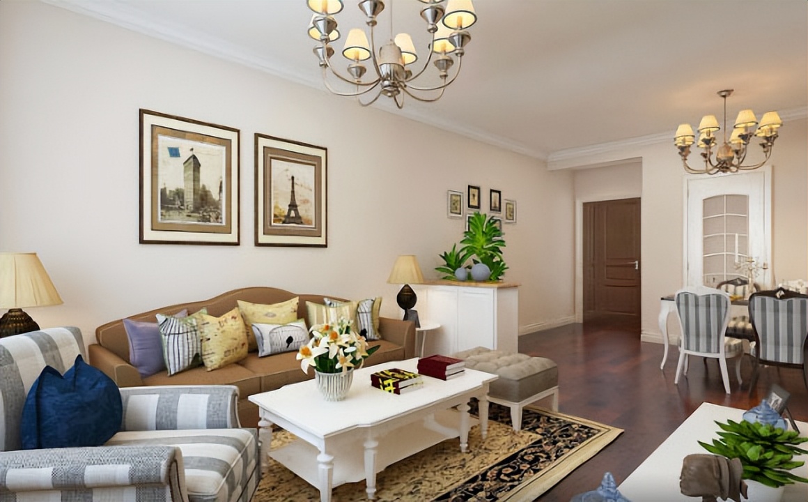 欧式客厅装修设计,简约欧式风格客厅装修设计效果图