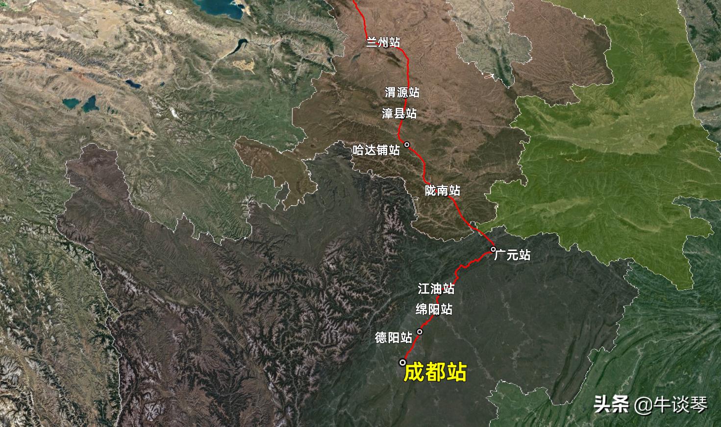 K2058/K2059次列车线路图：四川成都开往乌鲁木齐，全程2755公里