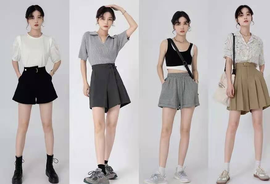 女款修饰腿型裤子,今年流行的中腿裤