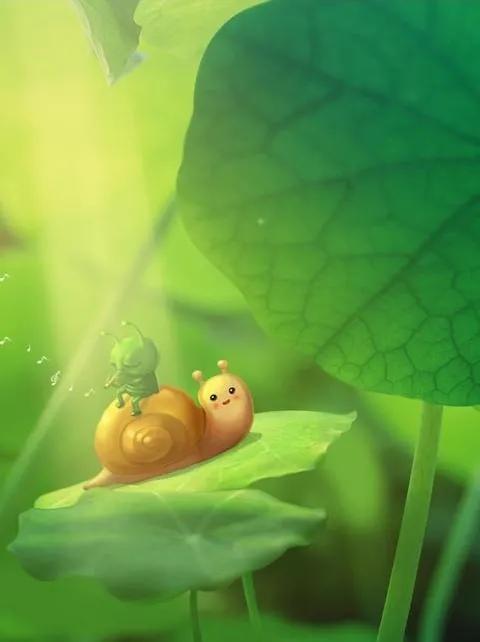 蜗牛高清壁纸4k全屏,蜗牛唯美动画壁纸