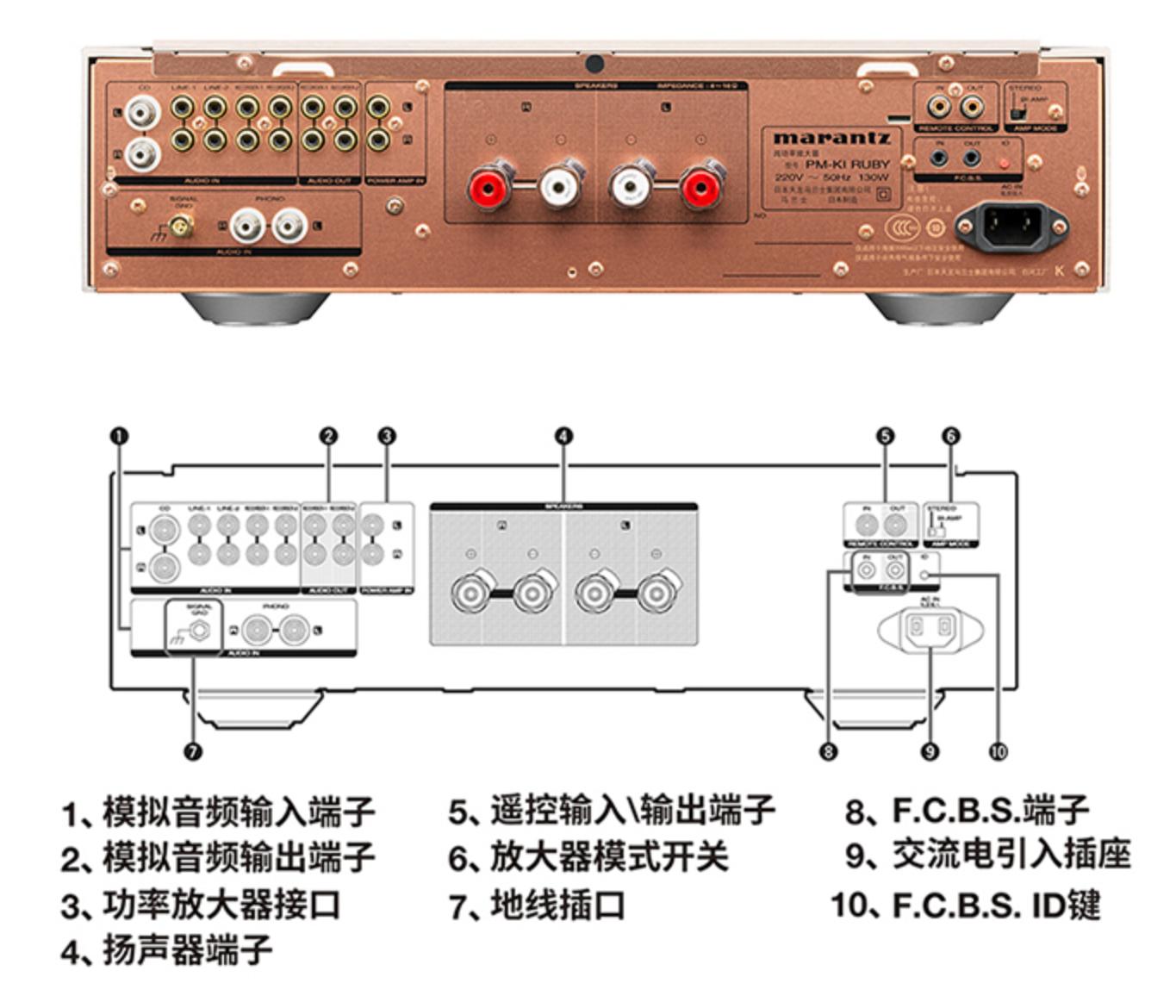 奇声a713功放机音频端口接线方法,功放机连接音响的接线方法
