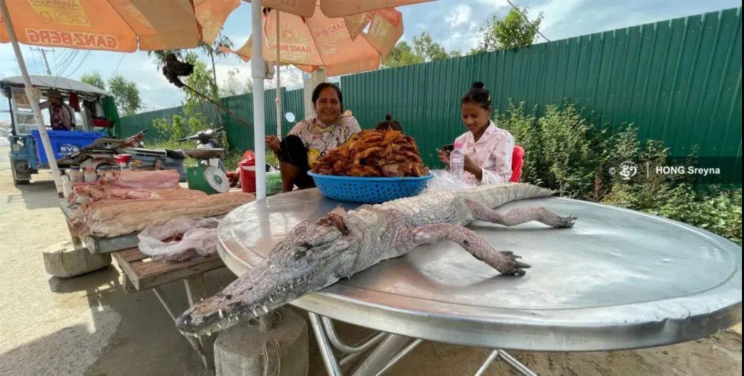 柬埔寨卖肉,柬埔寨路边摊