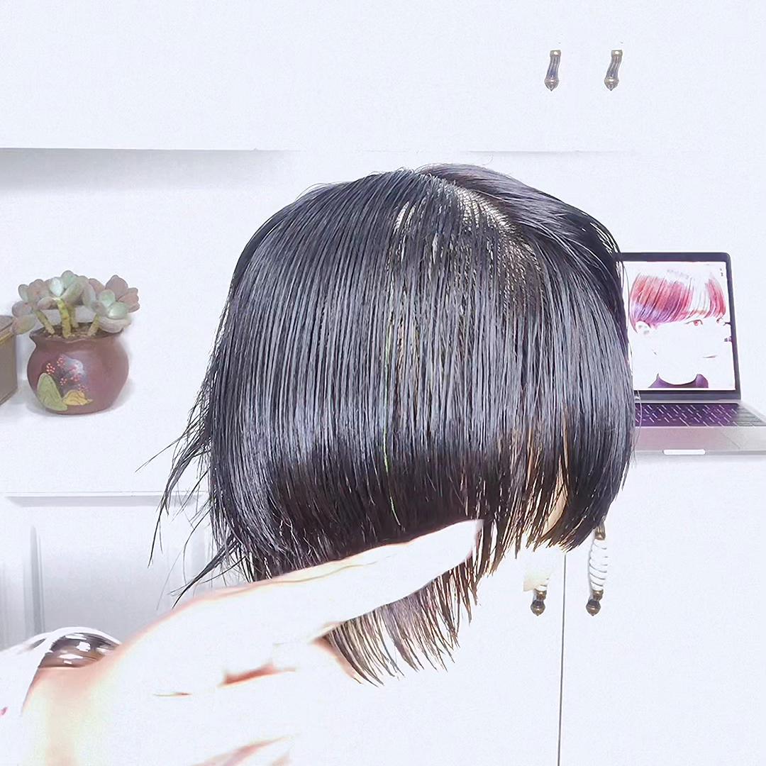 高级感短发裁剪教程@抖音短视频