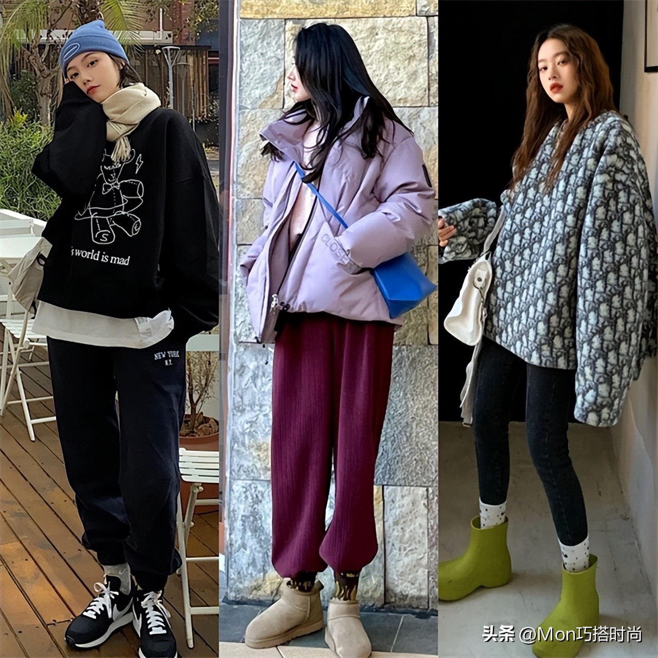 加绒加厚老寒腿袜子,现在最时尚穿法袜子外穿