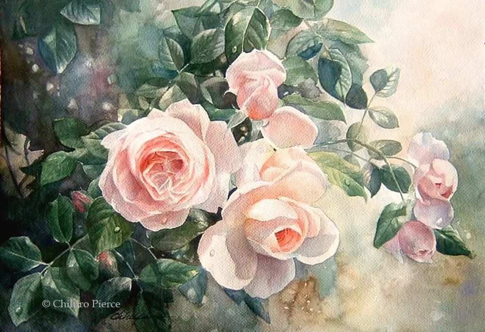 日本美少女工笔画家,日系女画家作品