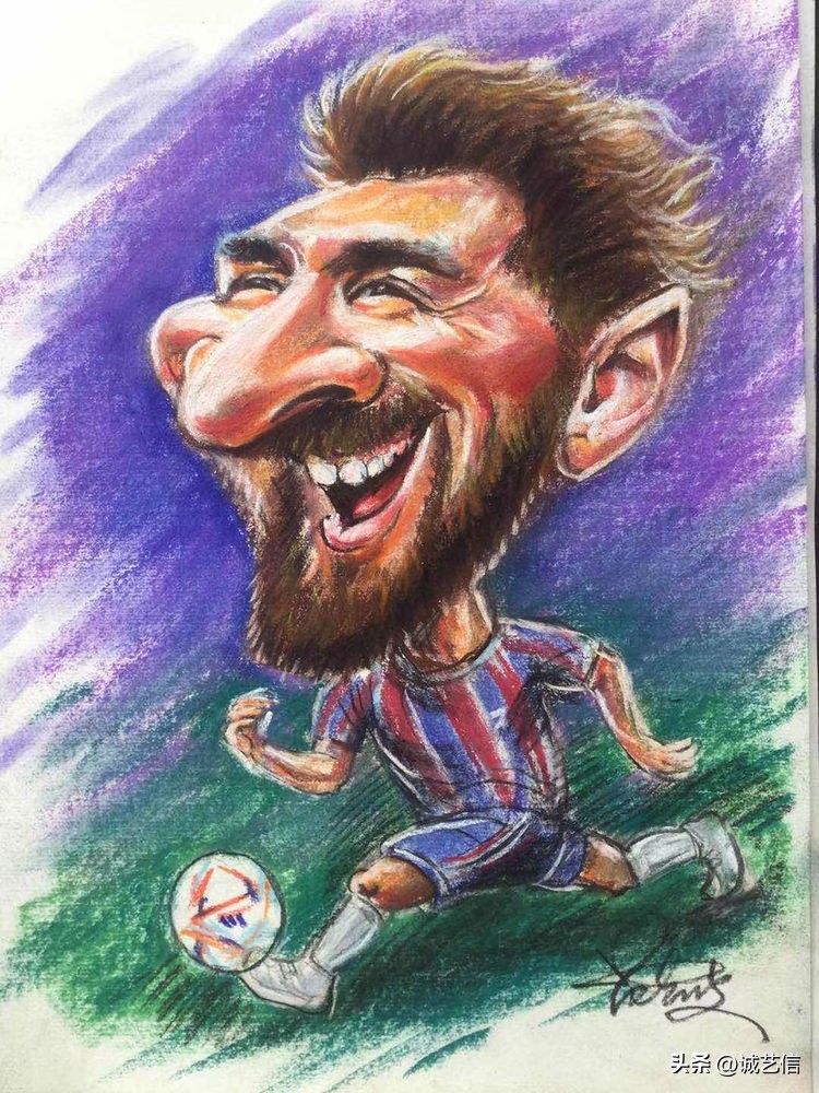 卡塔尔梅西漫画海报,梅西拿着美洲杯来卡塔尔的漫画