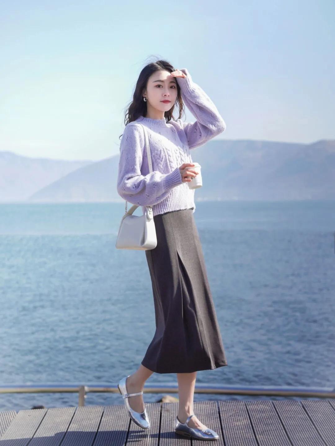 黑色连帽针织衫搭什么颜色的大衣,针织大衣配什么内搭最好看