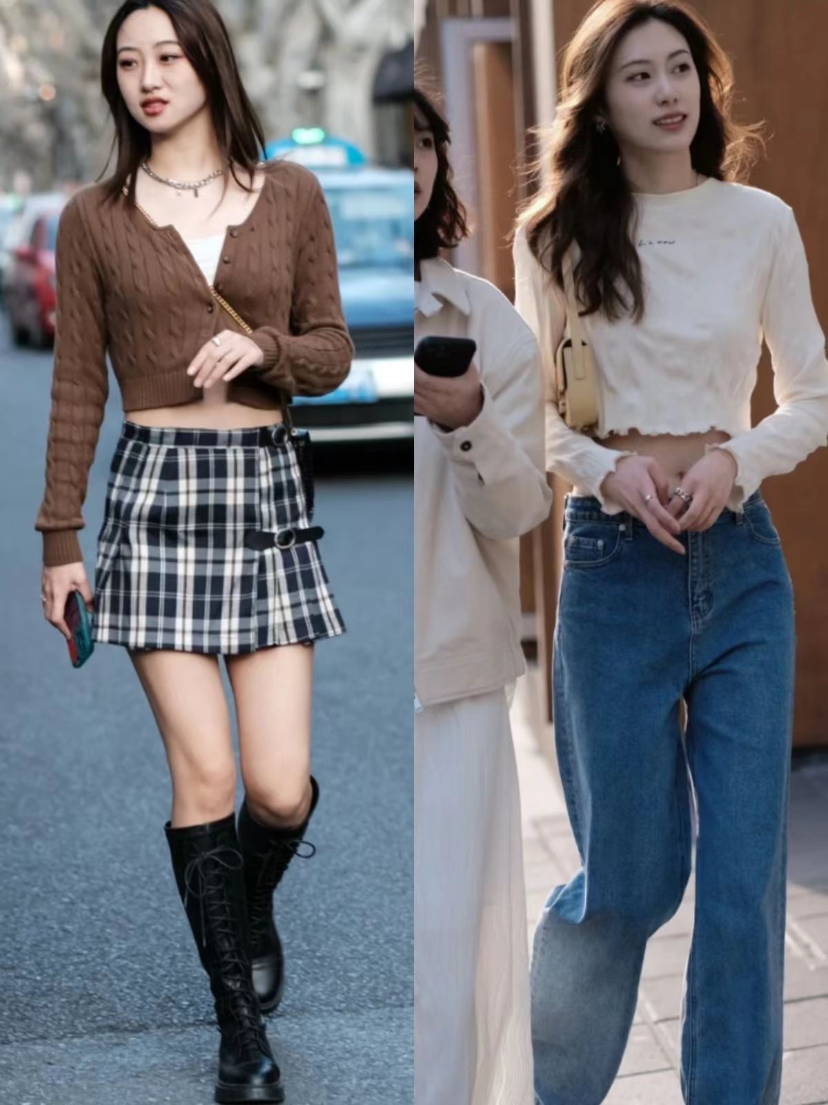 被上海春日街拍美到了，飘逸长发+气质打扮，个个都是时尚女神