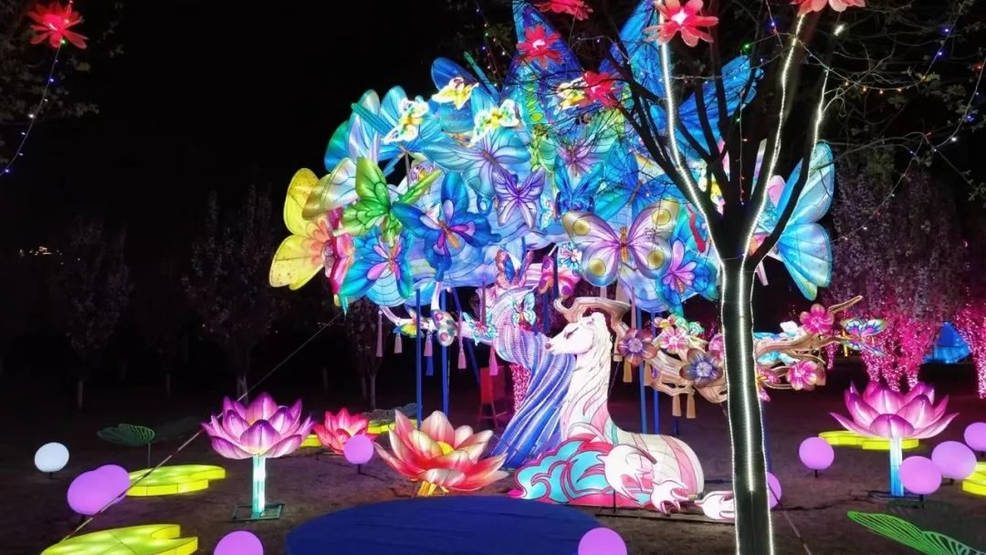 太原晋阳湖桃花岛视频,太原桃花岛夜景