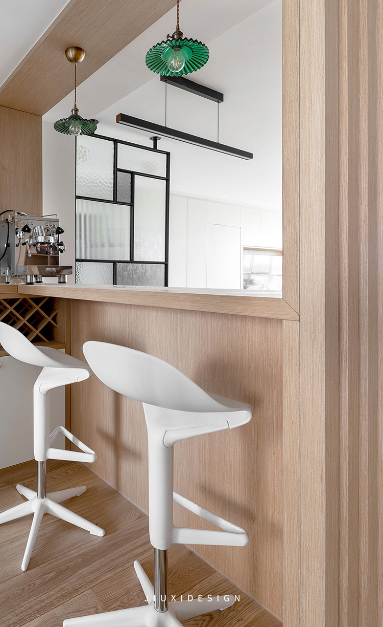 130㎡原木自然系，他家厨房里还有咖啡角，简直太香了