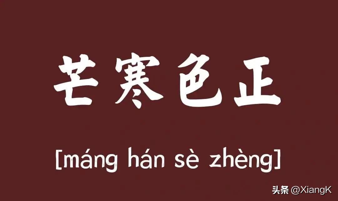 一天一日的词语,芒寒色正的意思
