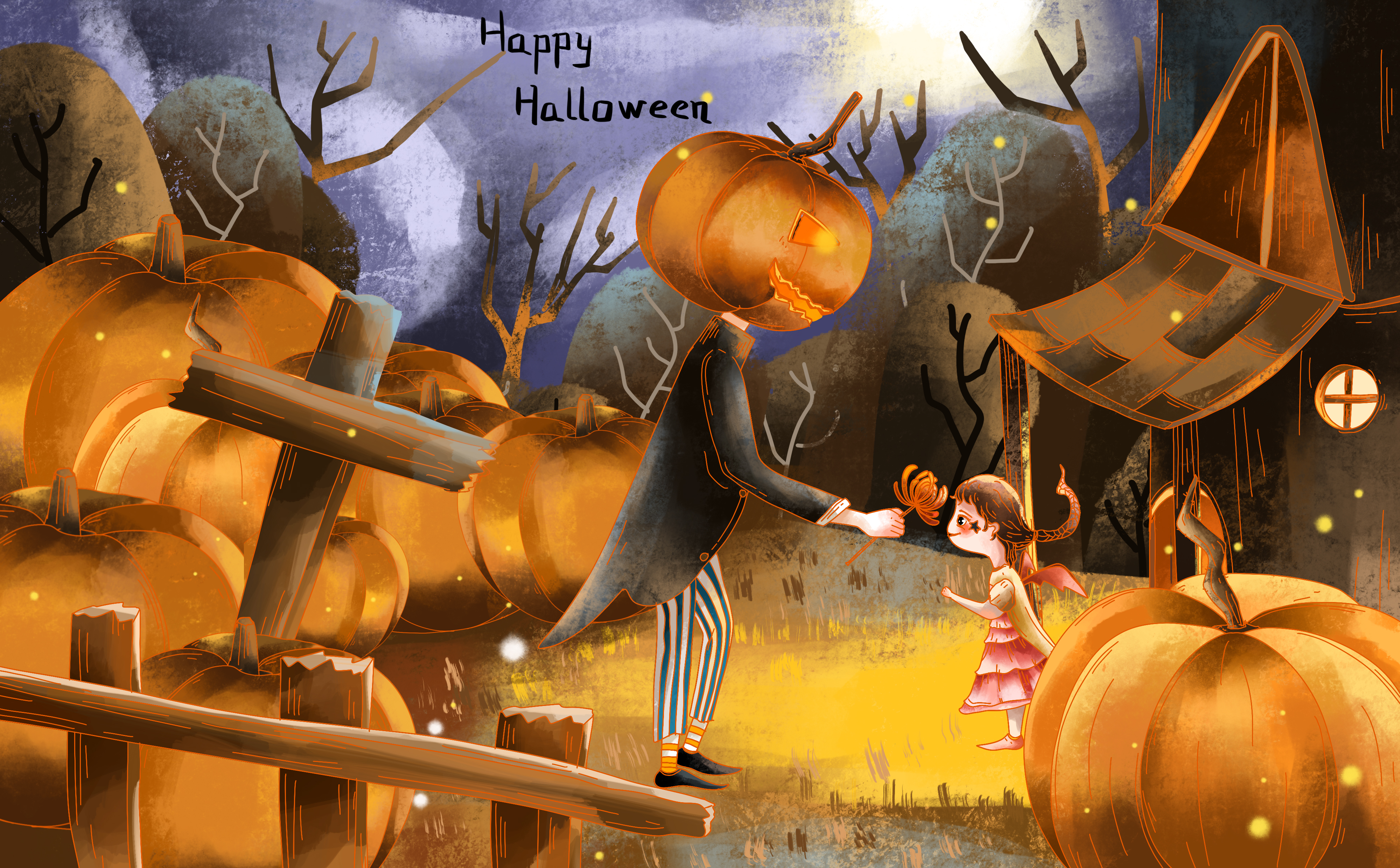 万圣节文案小机灵鬼,万圣节文案朋友圈简短情侣