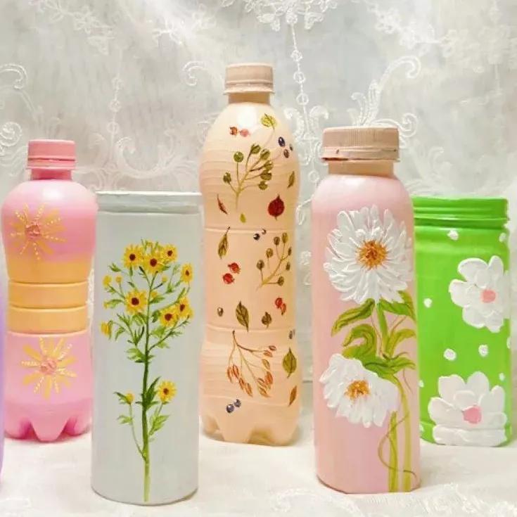 怎么把瓶子变废为宝做艺术品,废瓶子变废为宝图画