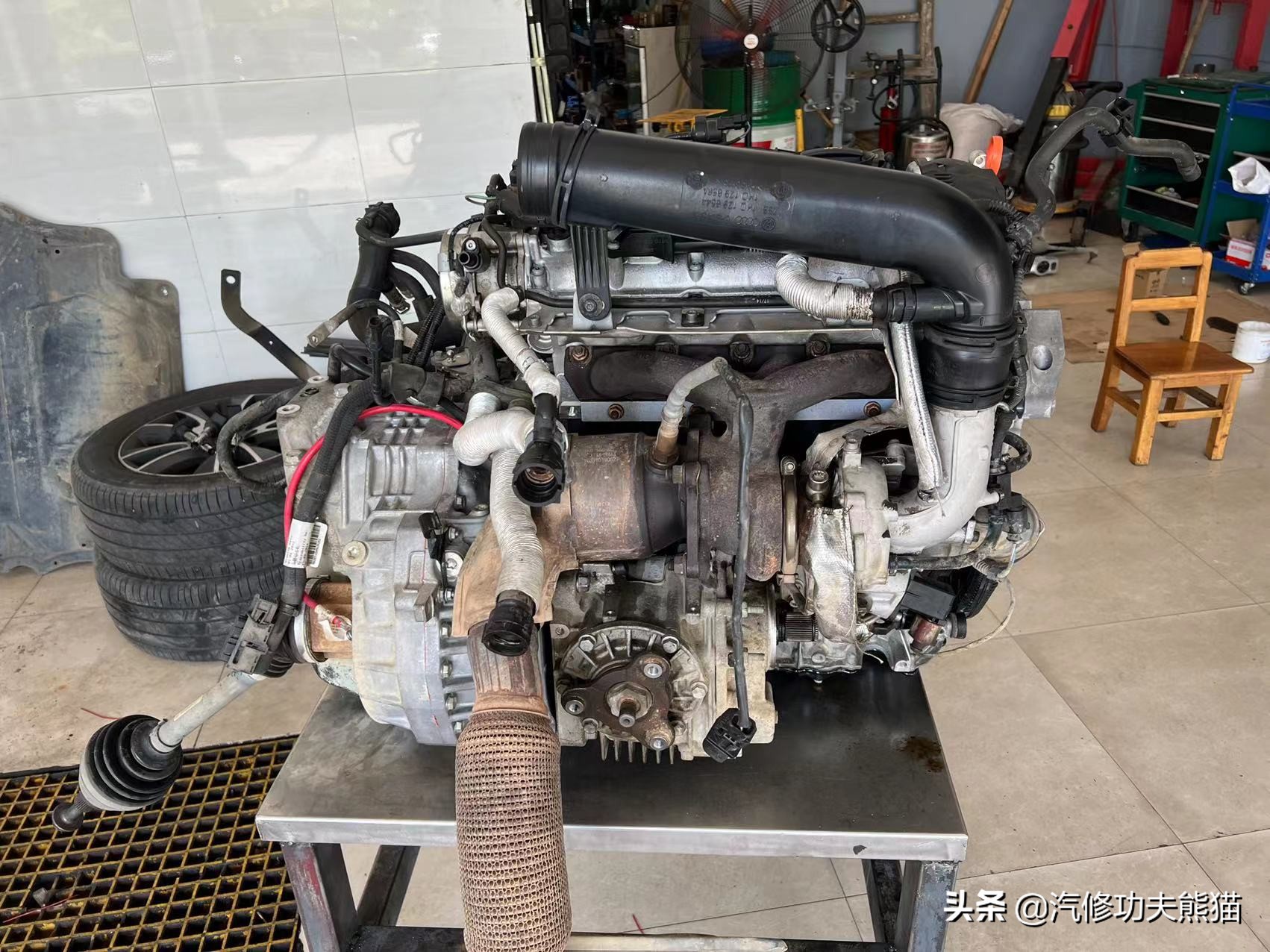 严谨的德国工人钣金修复,严谨的德国师傅修复事故车