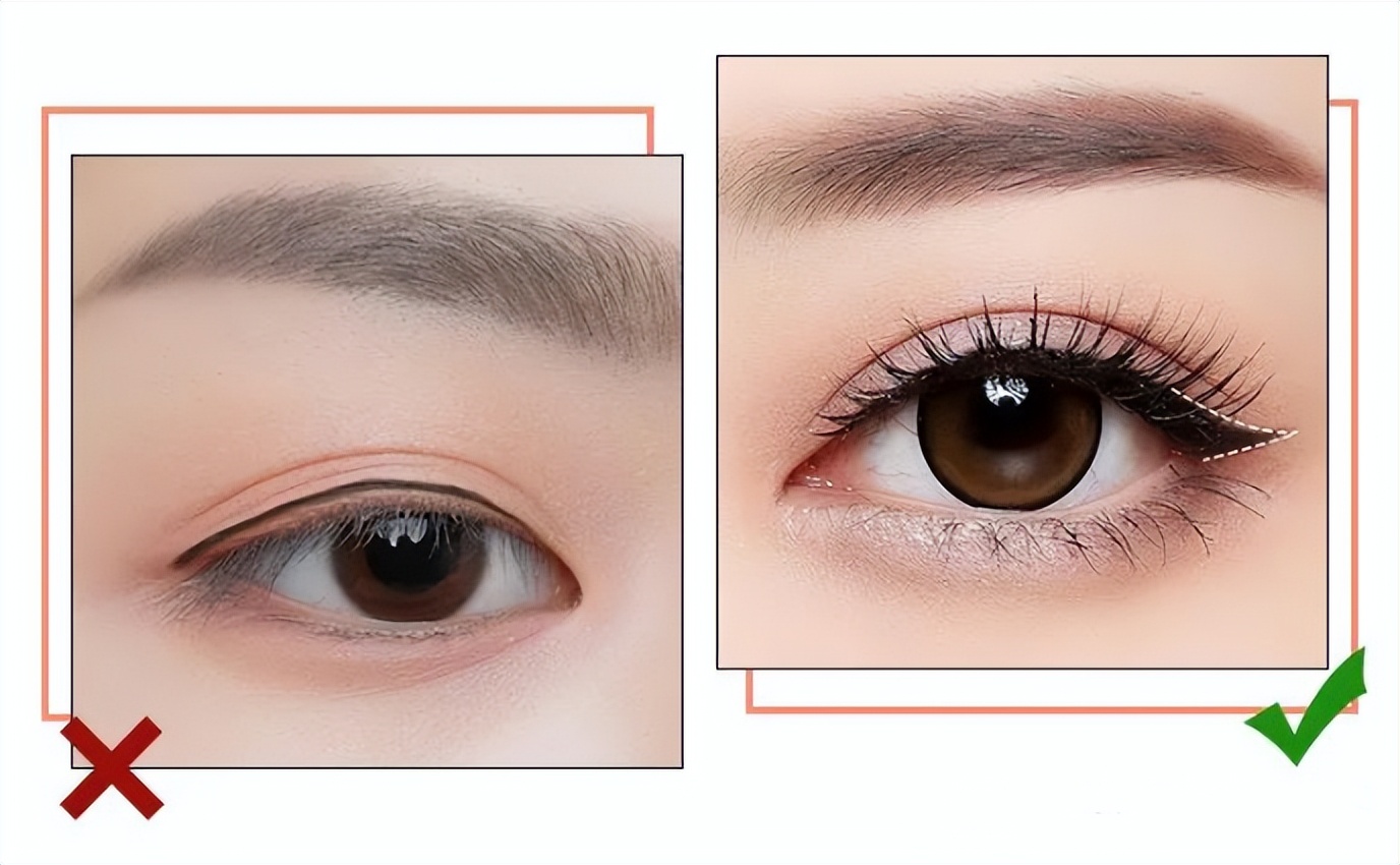 肿眼泡怎样画眼妆初学者教程,肿眼泡内双眼妆雷区