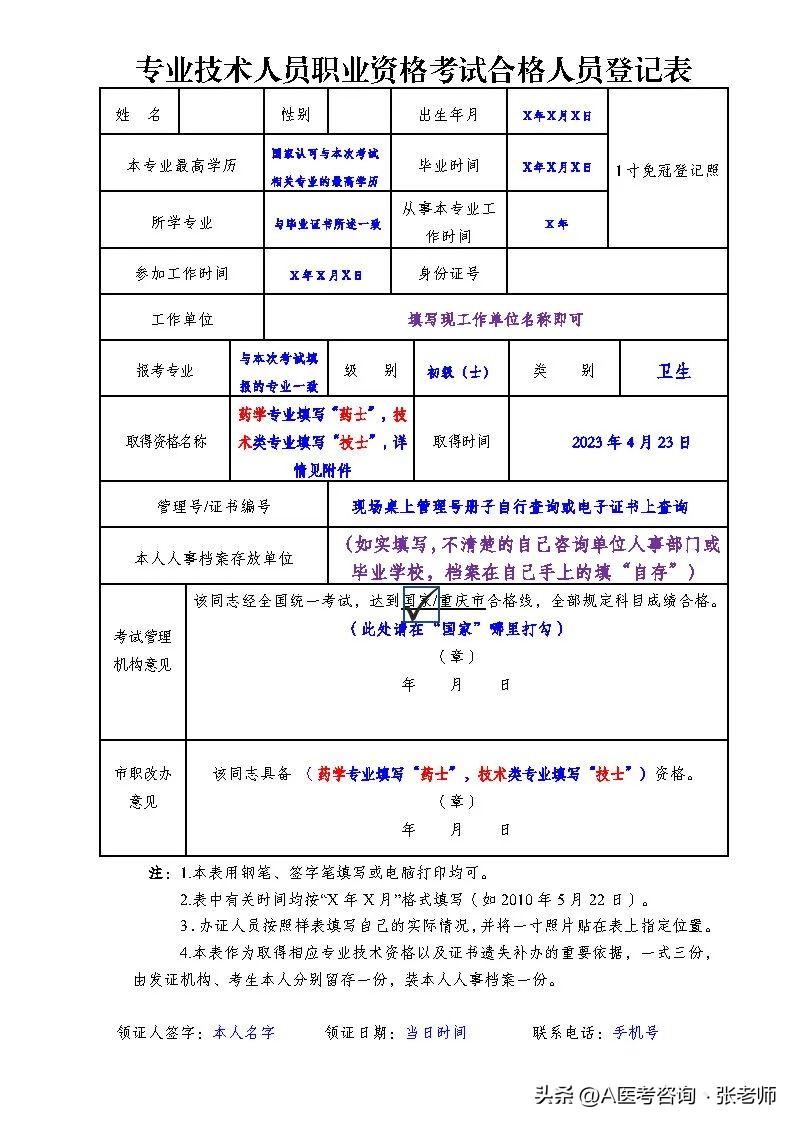 资格考试合格人员登记表有什么用,领证的时候需要拿体检报告吗