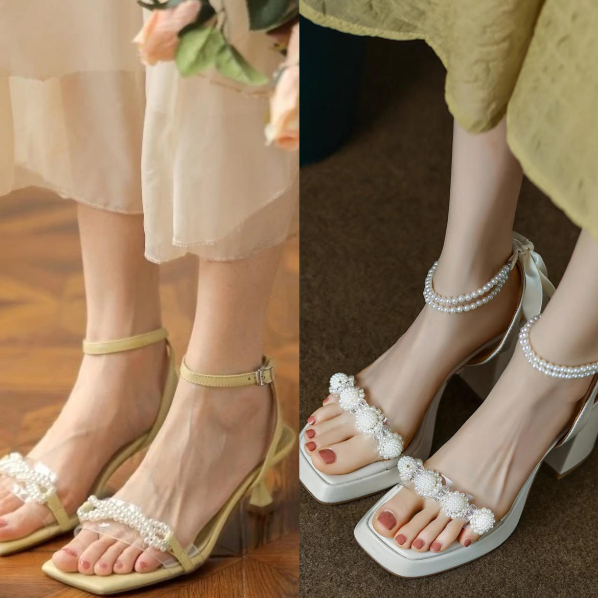 难怪都不穿运动鞋了，“过膝裙+凉鞋”真的太美了，增高还不捂脚