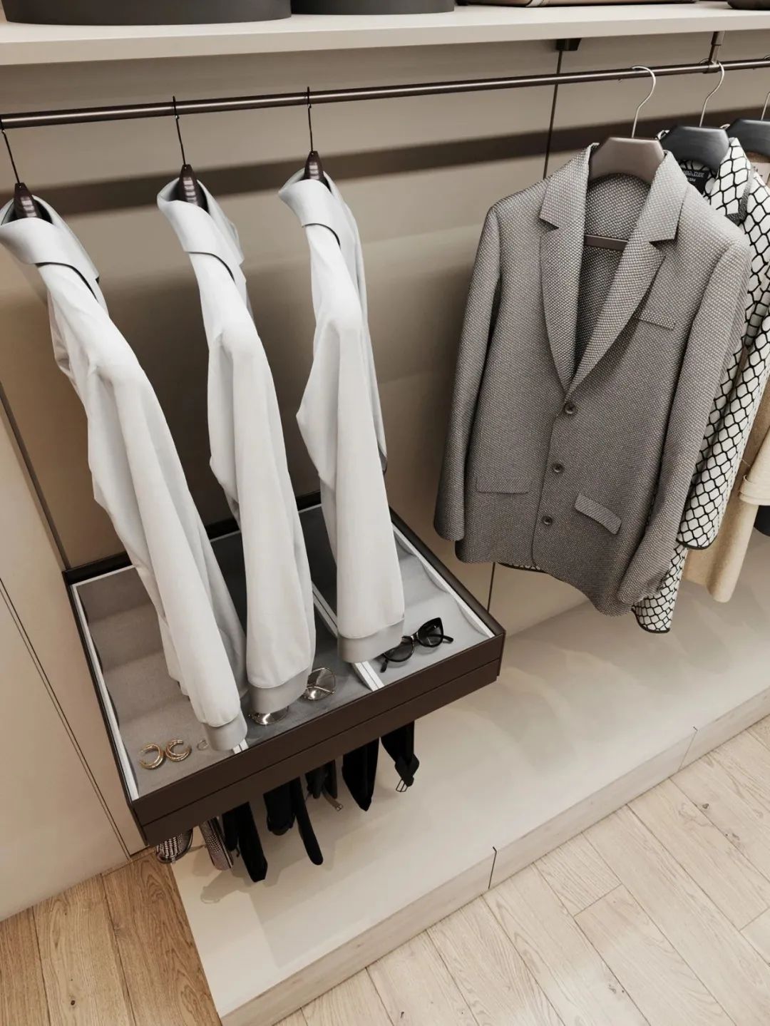 极简黑白灰搭配原木色,原木高级灰简约风