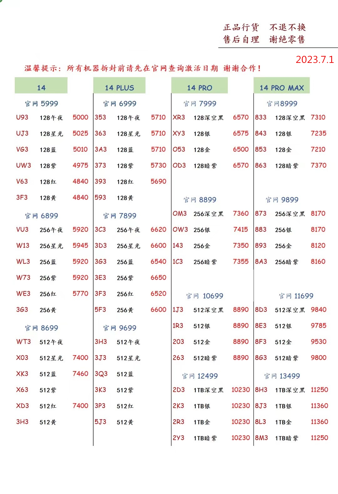 华强北远望手机市场批发报价单,华强北今日二手苹果手机报价单