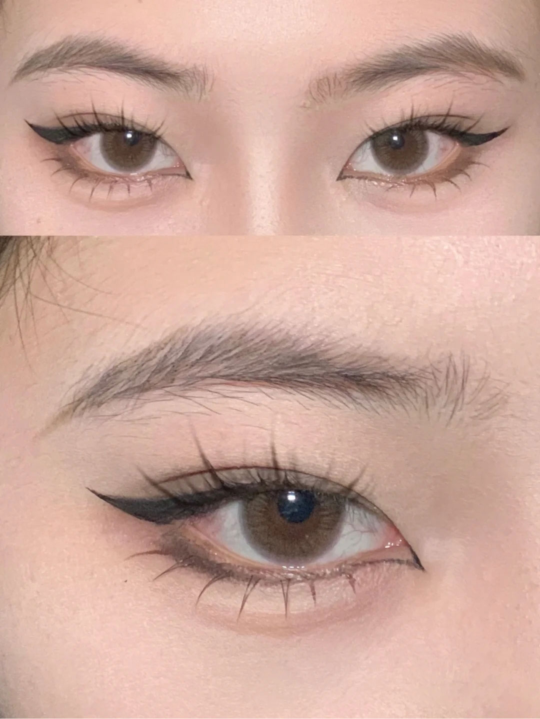 肿眼泡内双烟熏眼妆教程,内双截断式眼妆画法烟熏