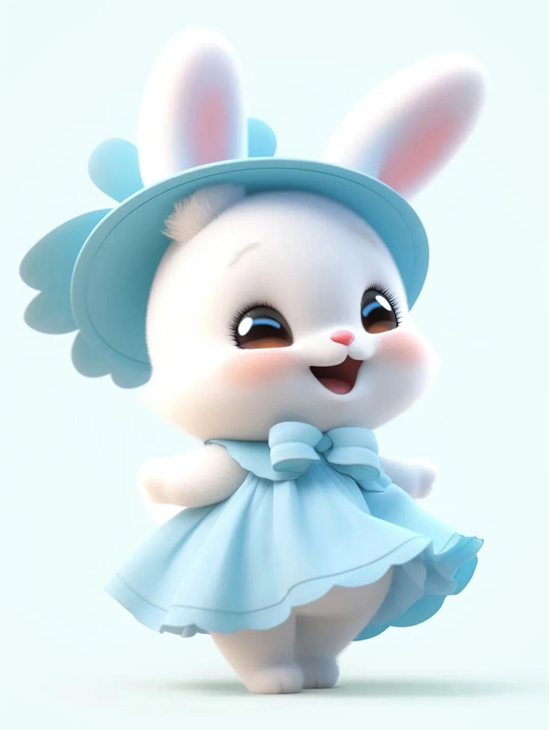 兔子卡通形象系列,卡通可爱的小兔子大全