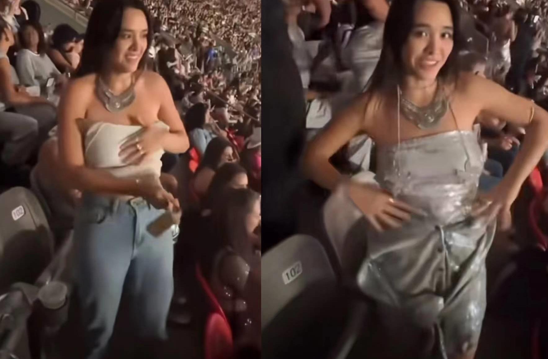 钟丽缇女儿在演唱会现场当众换衣，身材火辣，网友：和她妈一样