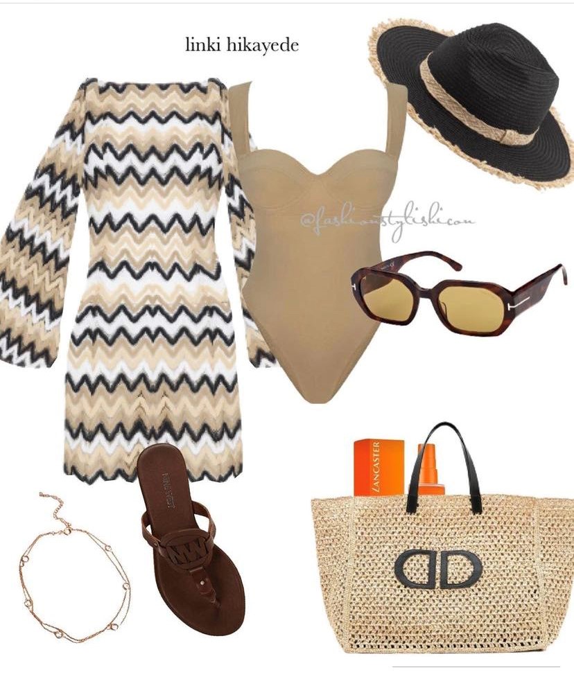 4套泳衣外穿泳衣穿搭公式分享,裙式泳衣穿搭保守