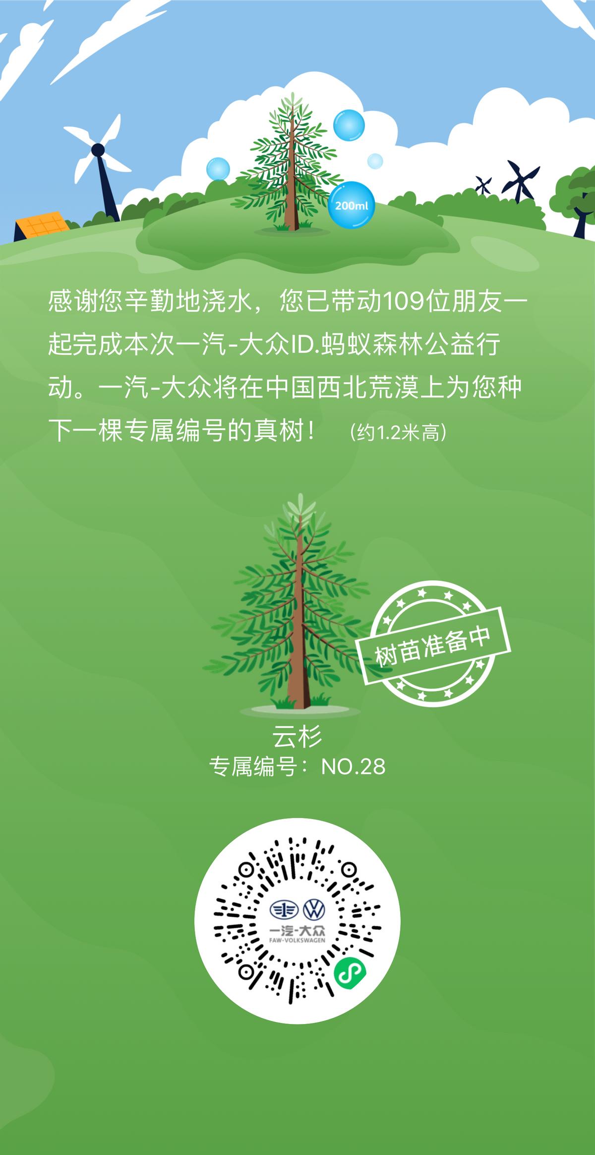 “云杉树上云杉果，云杉树下你和我”记一汽-大众ID.森林公益活动