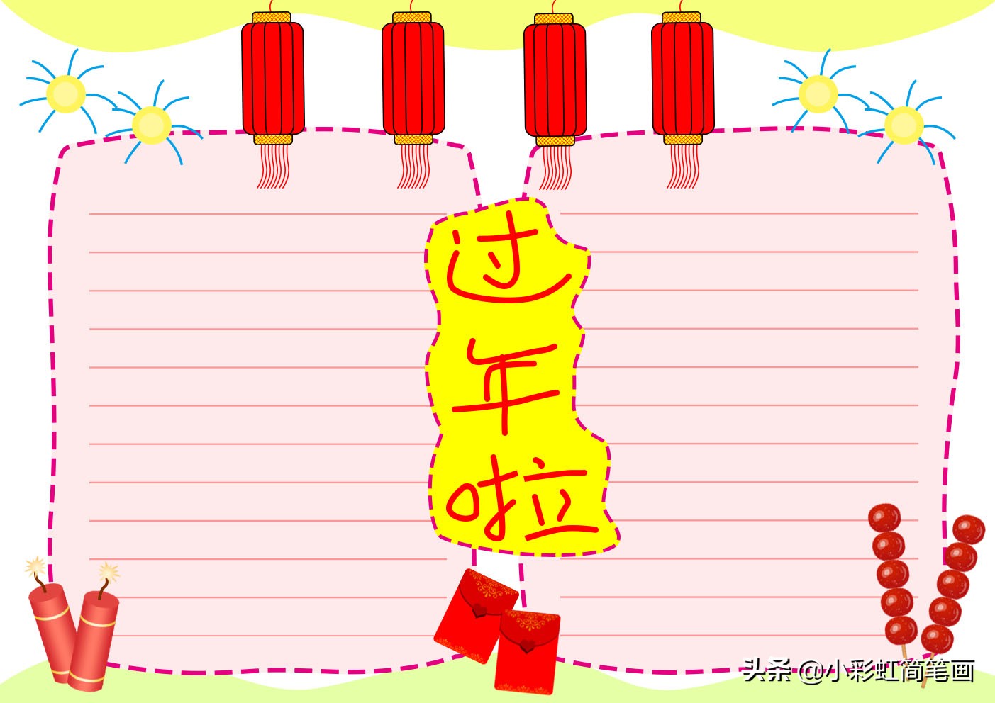 春节手抄报2021简单漂亮,春节手抄报英文版