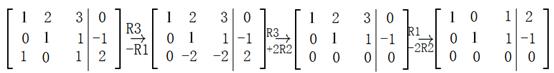 线性齐次方程组的运算,线性齐次方程组求解过程
