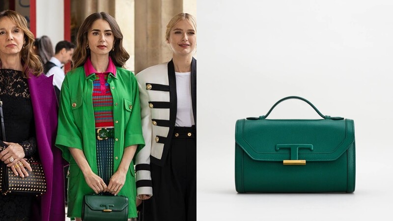 《艾蜜莉在巴黎2》Emily爱包盘点粉橘编织呼应渡假轻松氛围