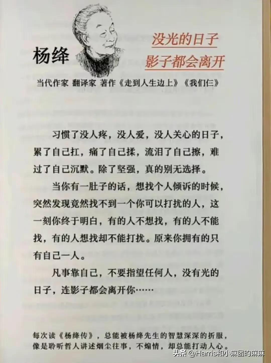 感悟杨绛先生说日子能过得去就好,杨绛先生人到中年最好的状态是