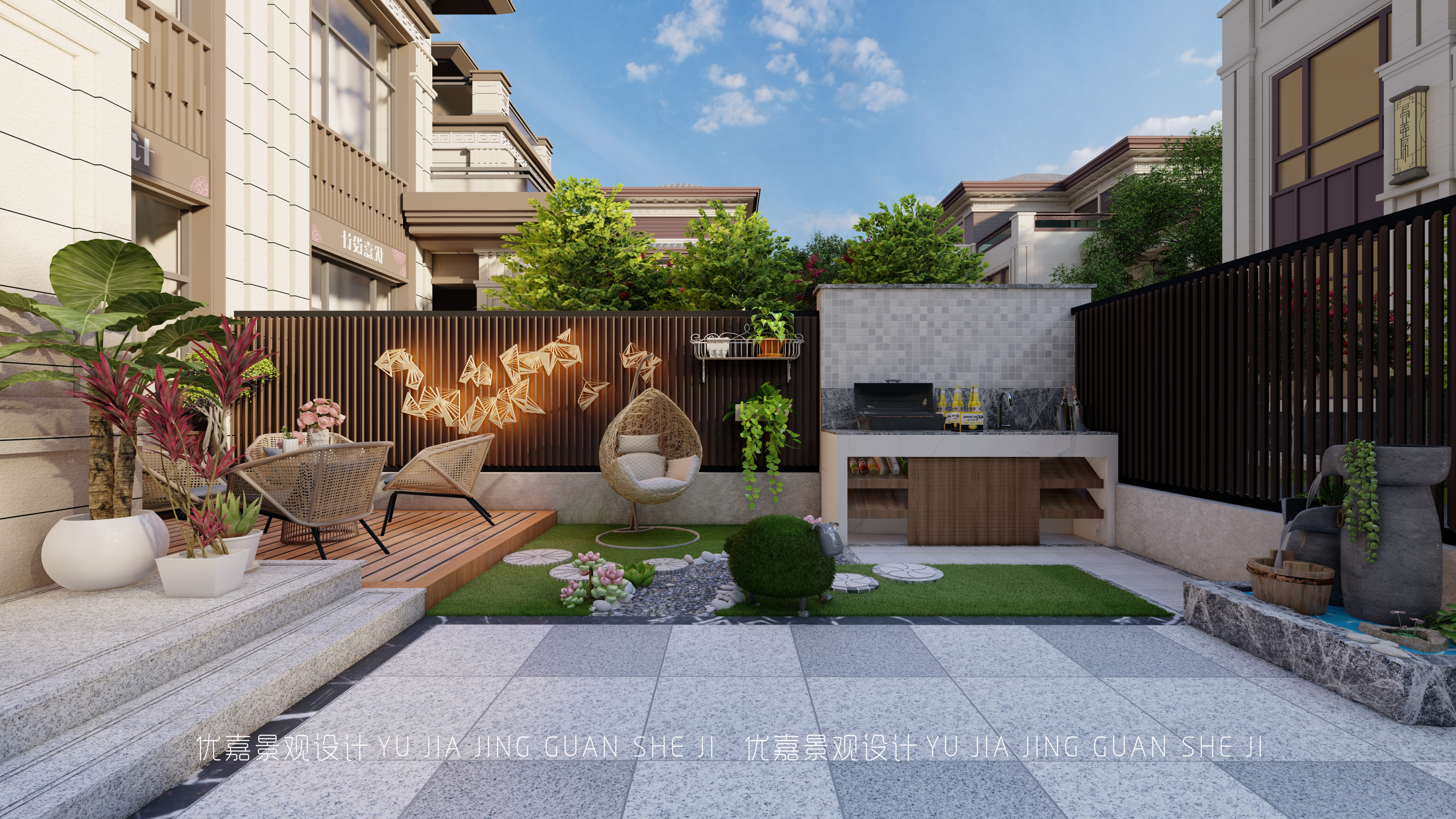 院子不用太大,家庭实用小院子