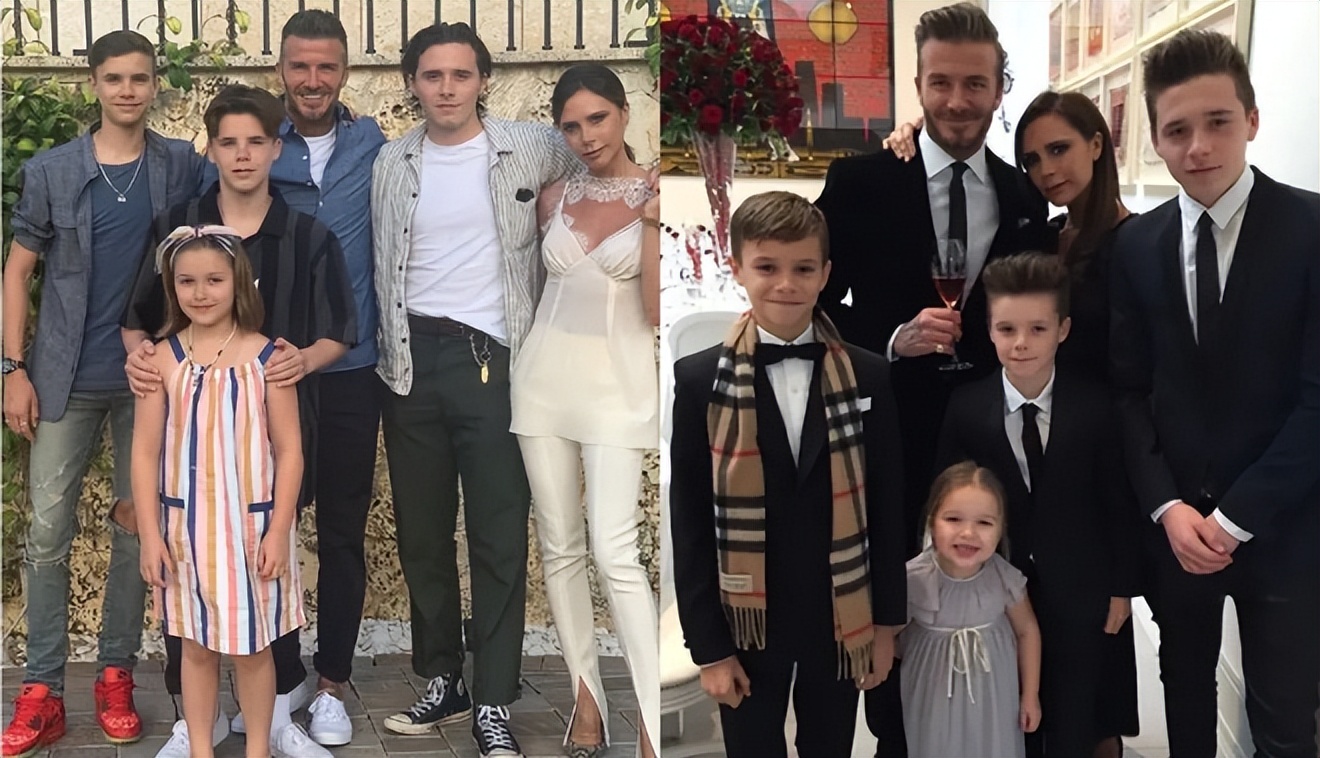 贝克汉姆小七三个孩子,贝克汉姆三个儿子颜值分析