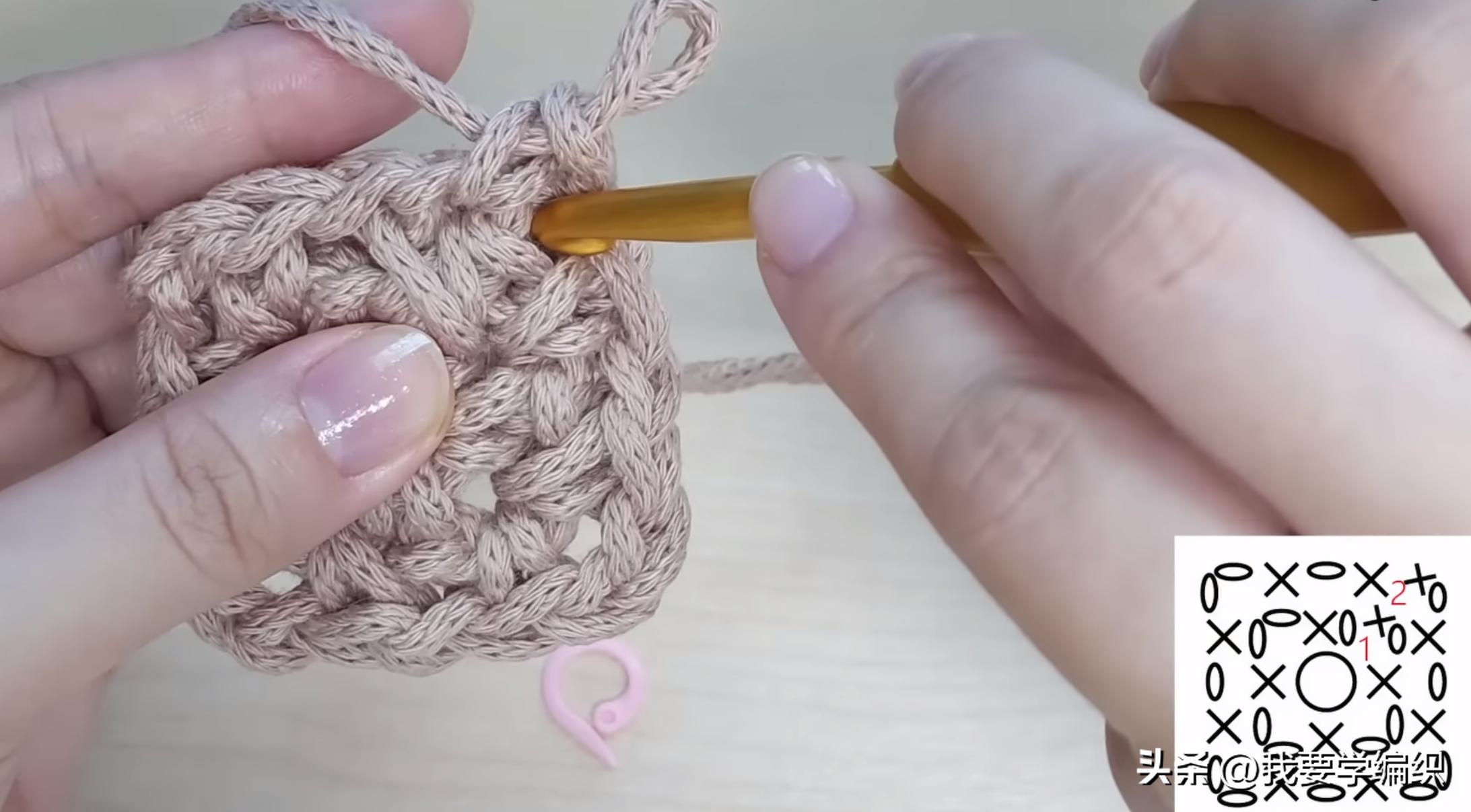 适合小姑娘提的手提包编织教程,小巧型编织包