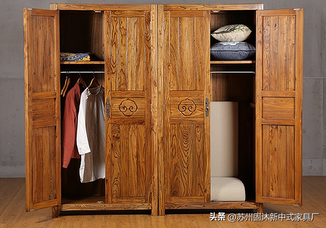 原木家具新中式空间,小户型全套原木家具风格